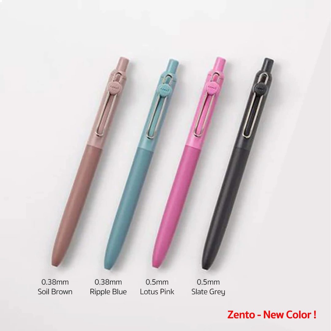 Uniball Zento Gel Pen Standard Model Black Ink - 0.38 mm [New Edition]