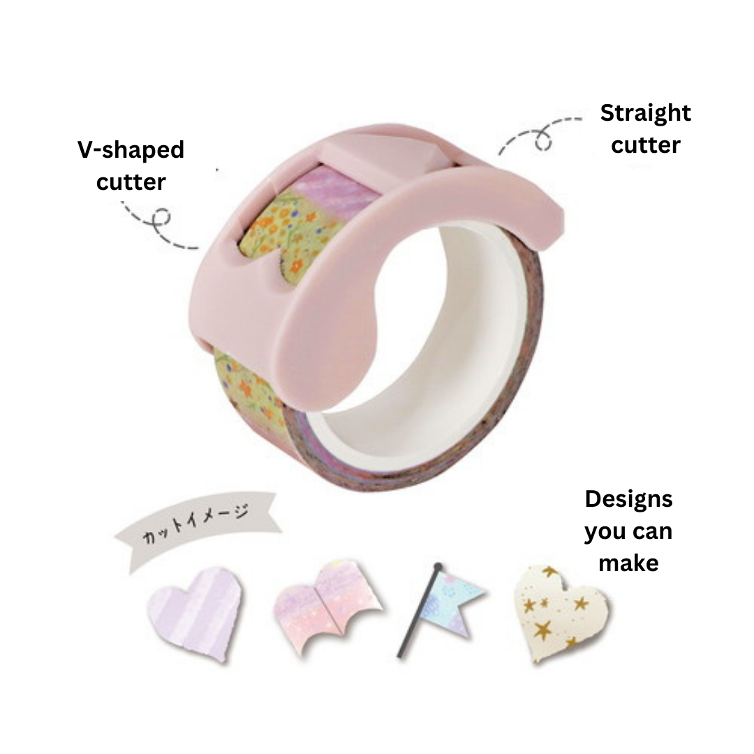 Kutsuwa Ribbon Bon Washi Tape Cutter with Tape