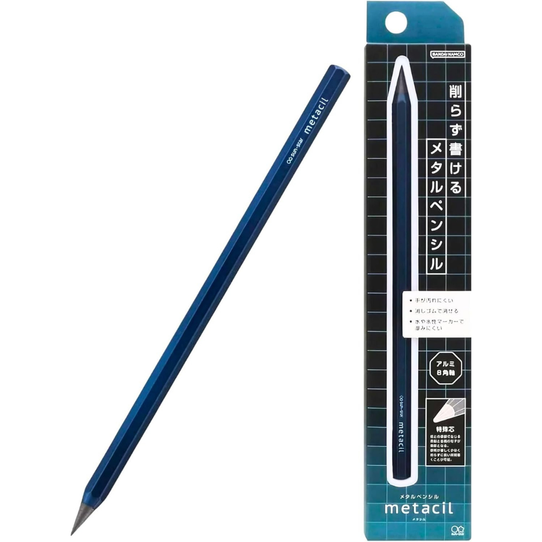 Japan Sun-Star metacil 2H No-Sharpen Metal Pencil Dedicated Refill