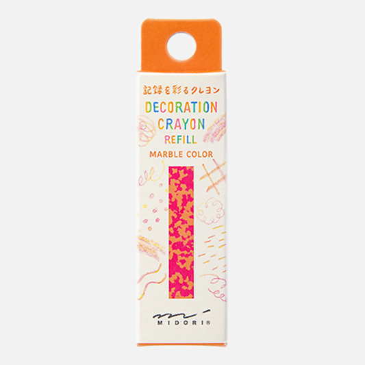 Midori Decoration Crayon Pink x Orange Refill