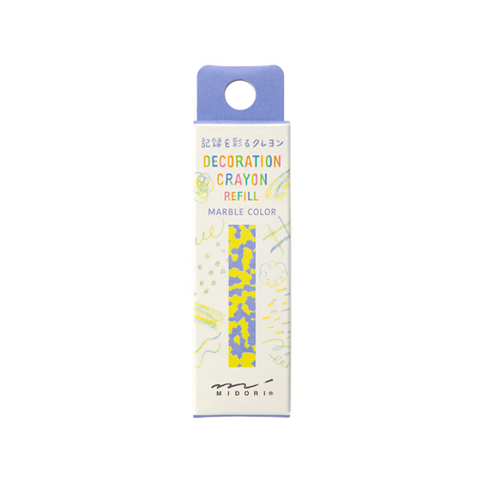 Midori Decoration Crayon Yellow-Green x Purple Refill