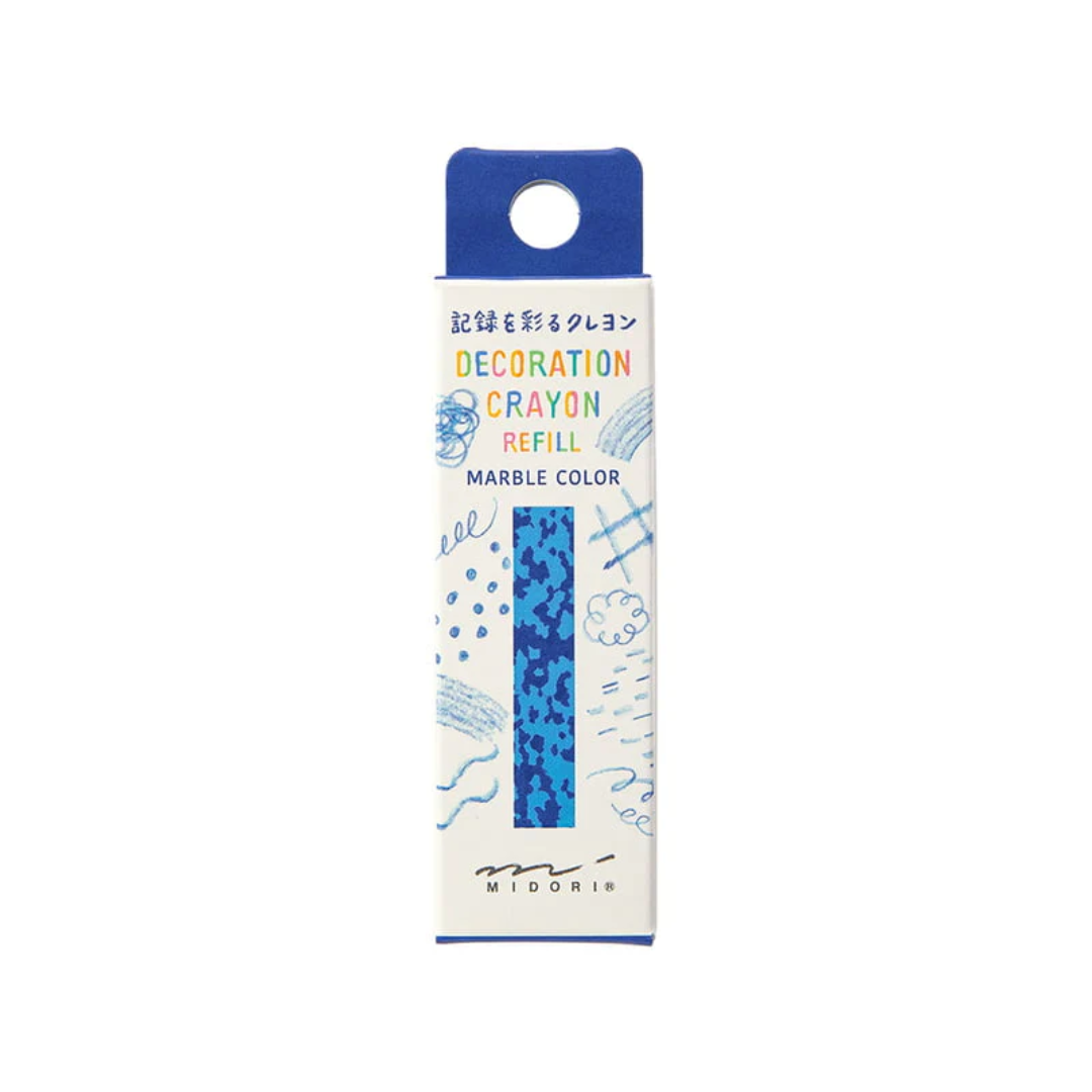 Midori Decoration Crayon Light Blue x Blue Refill