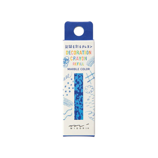 Midori Decoration Crayon Light Blue x Blue Refill