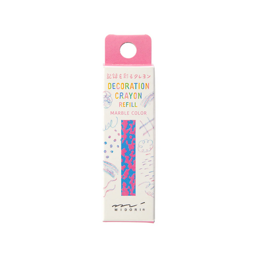 Midori Decoration Crayon Pink x Light Blue Refill