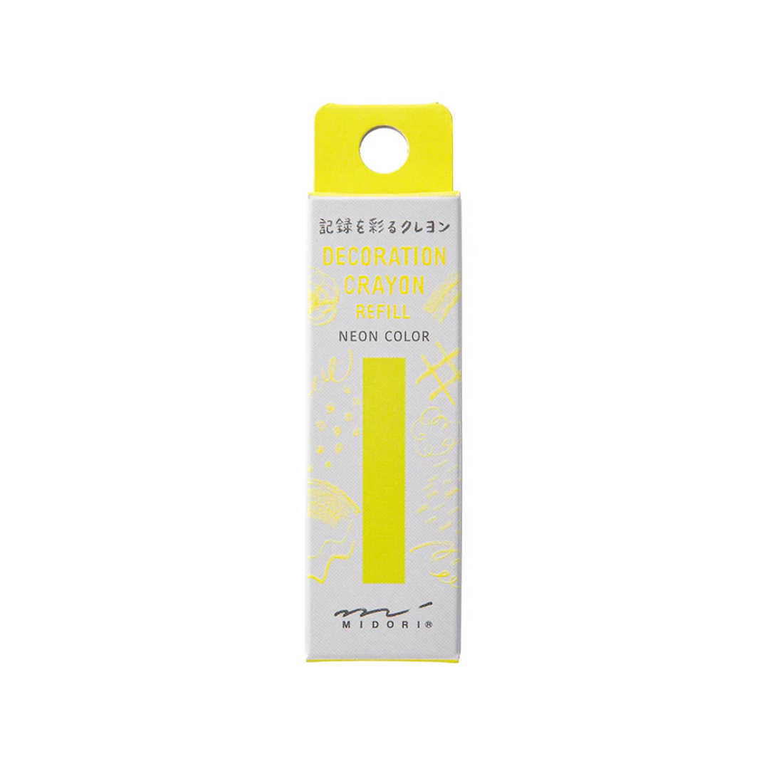 Midori Decoration Crayon Yellow Refill