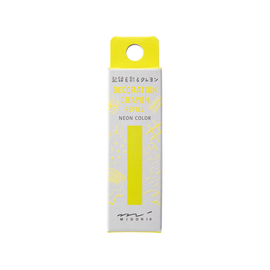 Midori Decoration Crayon Yellow Refill