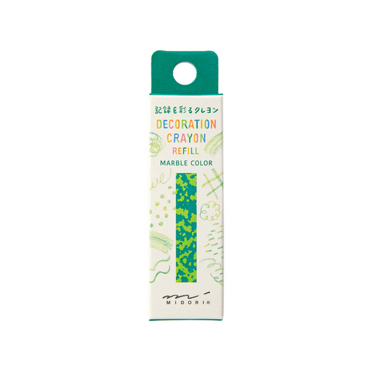 Midori Decoration Crayon Yellow-Green x Green Refill
