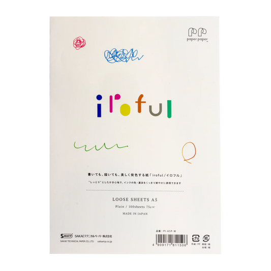 Sakae Technical Paper IROFUL Paper 75 GSM Loose Sheets - A5 - 100 Sheets