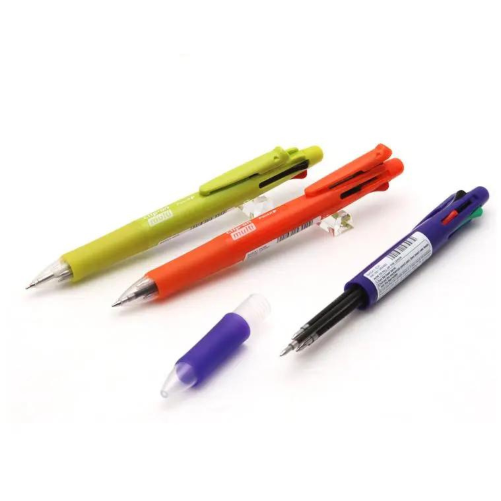 Zebra Clip-On 4 Color 0.7 mm Ballpoint Multi Pen + 0.5 mm Mechanical Pencil - Colors