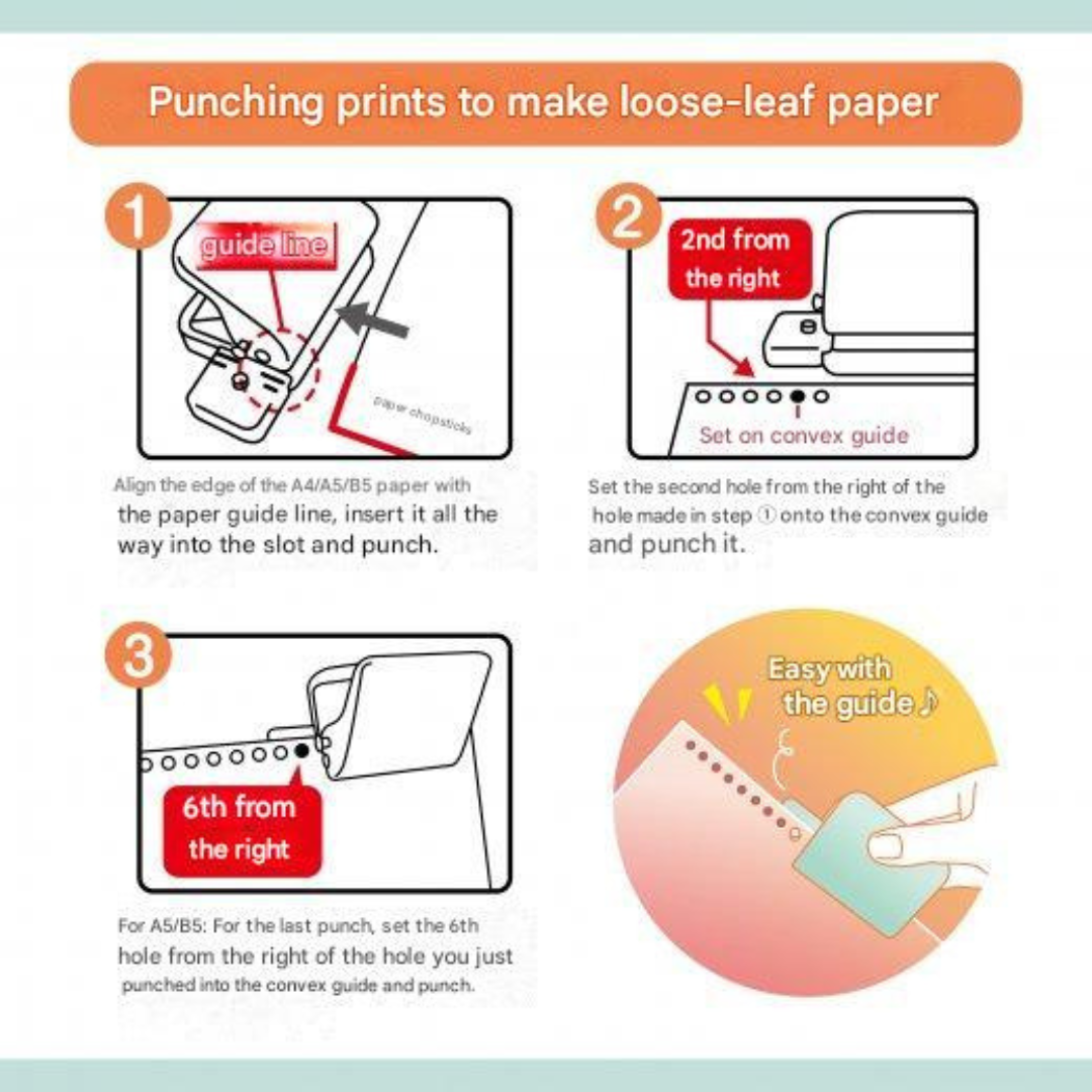 Sonic Punch Loose-Leaf Punch 6 - Hole Punch