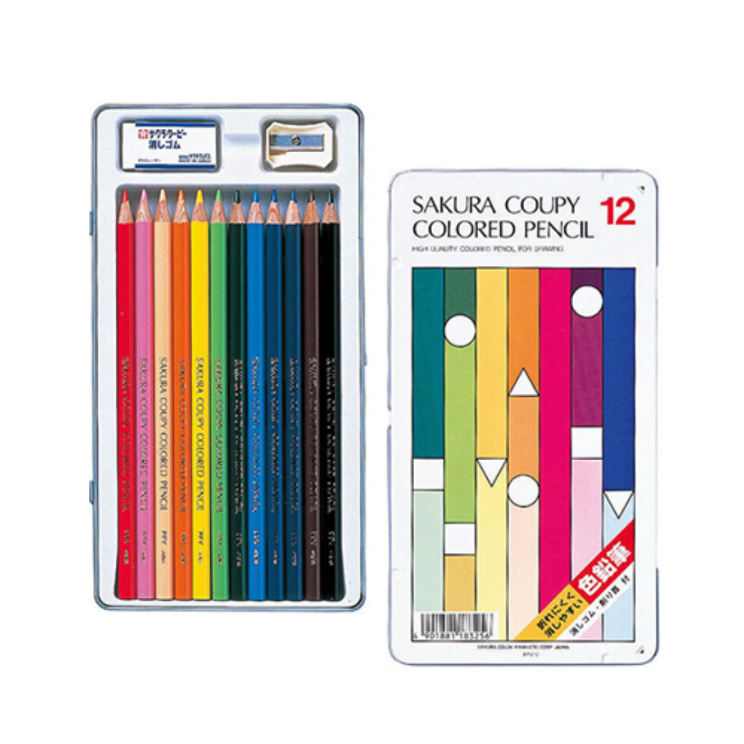 Sakura Coupy Colored Pencils - 12 Color Set