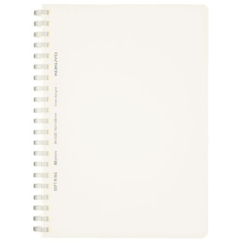 Kokuyo Soft Ring Grid Notebook - 70 Sheets - Transparent