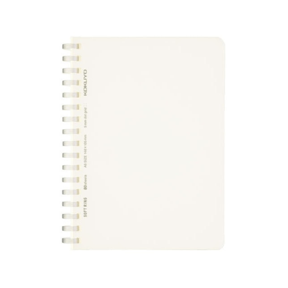 Kokuyo Soft Ring Grid Notebook - 70 Sheets - Transparent