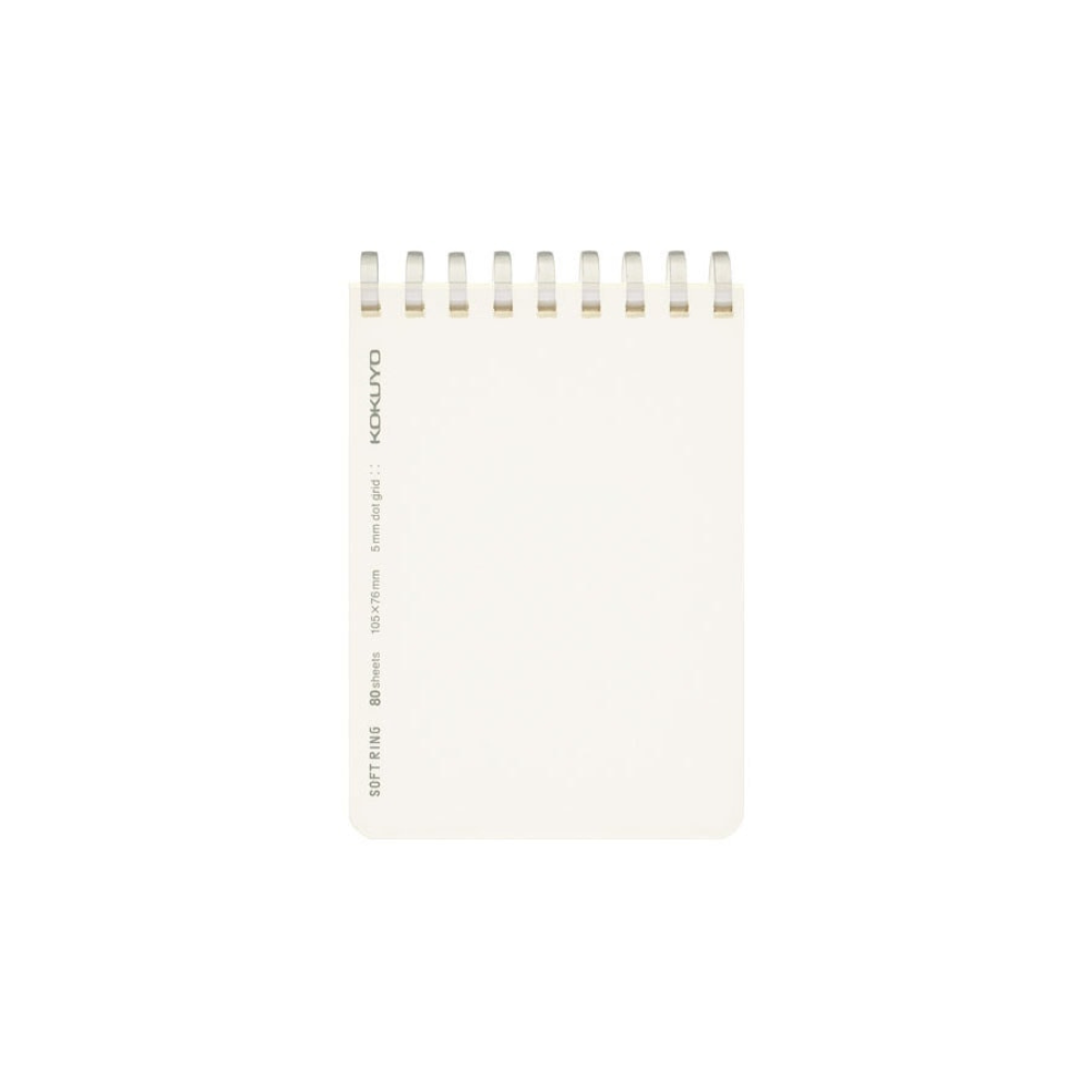 Kokuyo Soft Ring Grid Notebook - 70 Sheets - Transparent