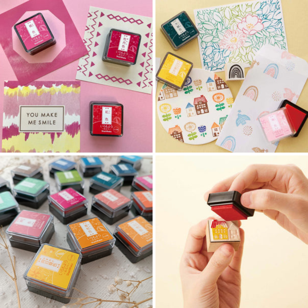 Shachihata Mini Stamp Pad - Japanese Traditional Color Iromoyo - 24 Colors