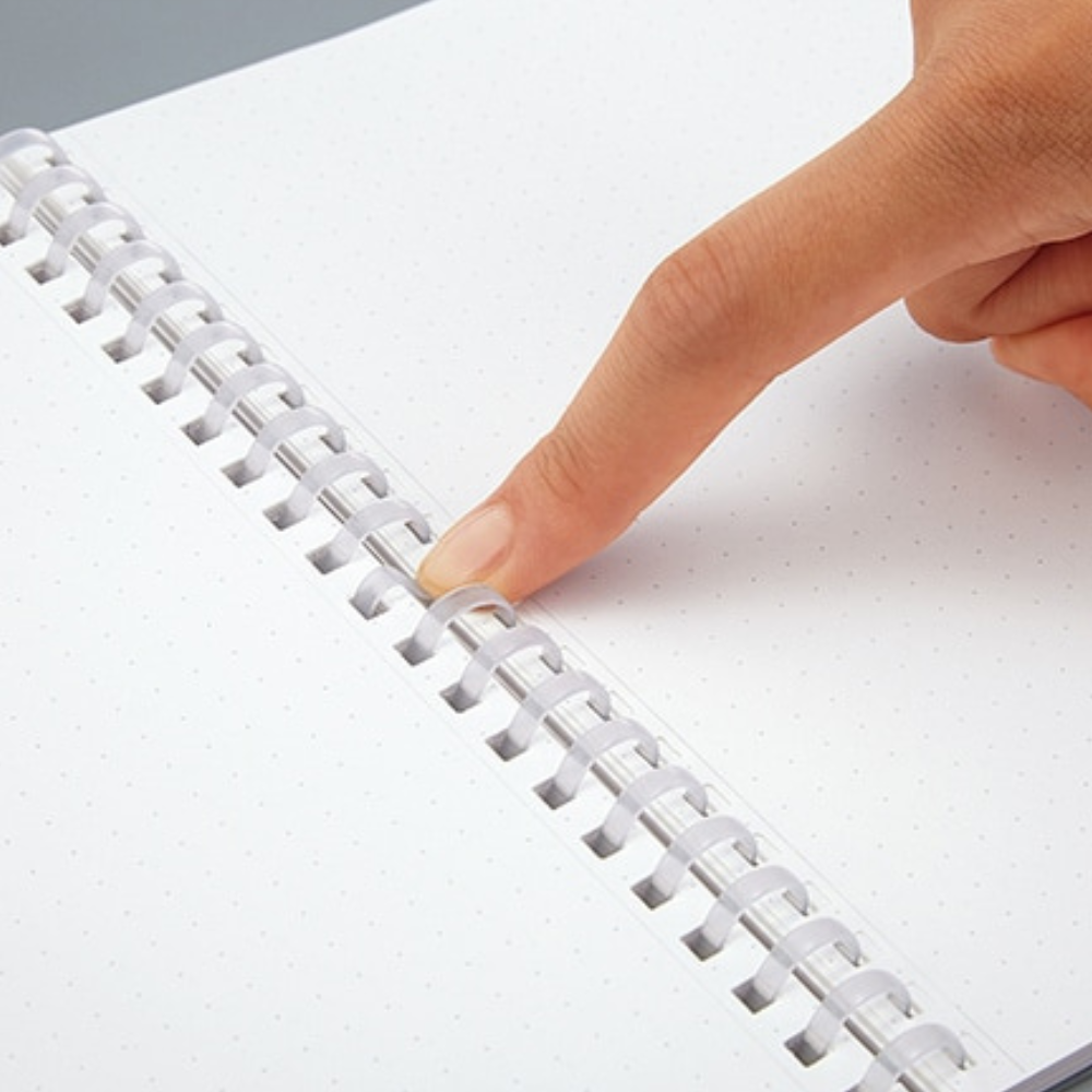 Kokuyo Soft Ring Grid Notebook - 70 Sheets - Transparent