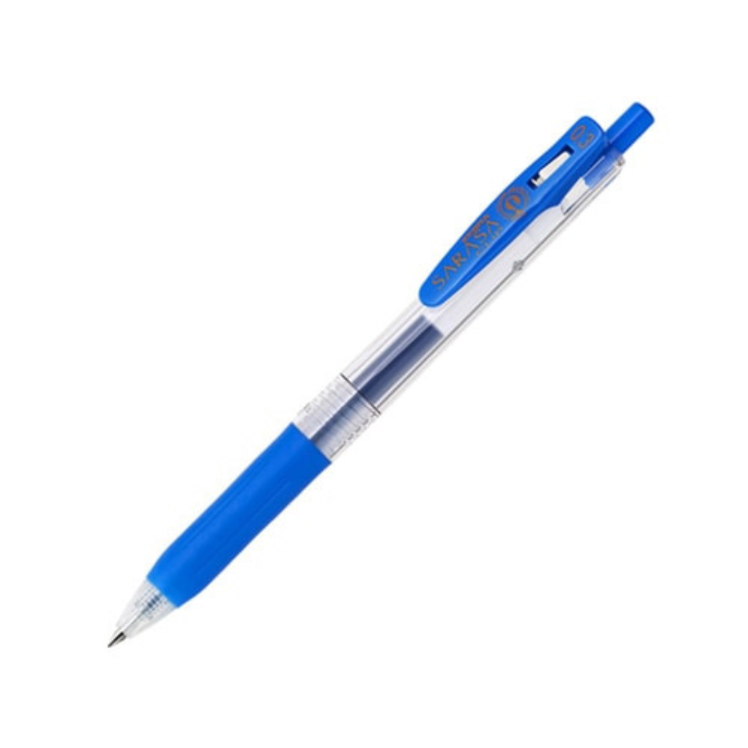 Zebra Sarasa Clip Gel Pen & Refill 0.3/0.4/0.5/0.7 & 1.0 mm - Blue