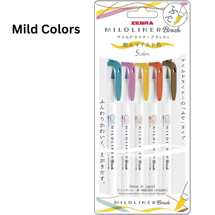 Zebra Mildliner Double-Sided Highlighter Brush - Brush / Extra Fine