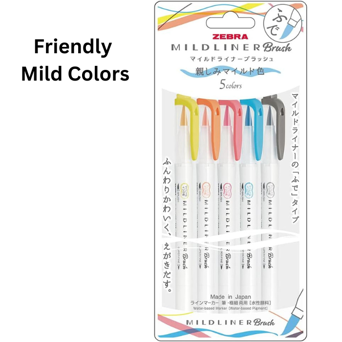 Zebra Mildliner Double-Sided Highlighter Brush - Brush / Extra Fine