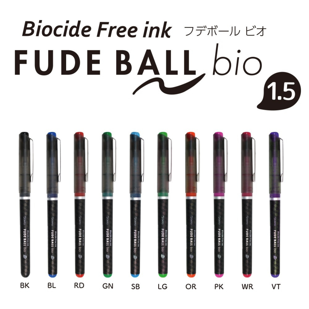 Ohto Fude Ball Rollerball Pen - Color Series - 1.5 mm