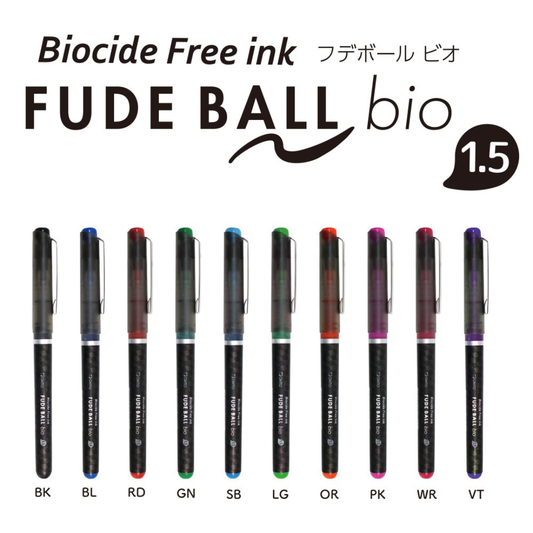 Ohto Fude Ball Rollerball Pen - Color Series - 1.5 mm