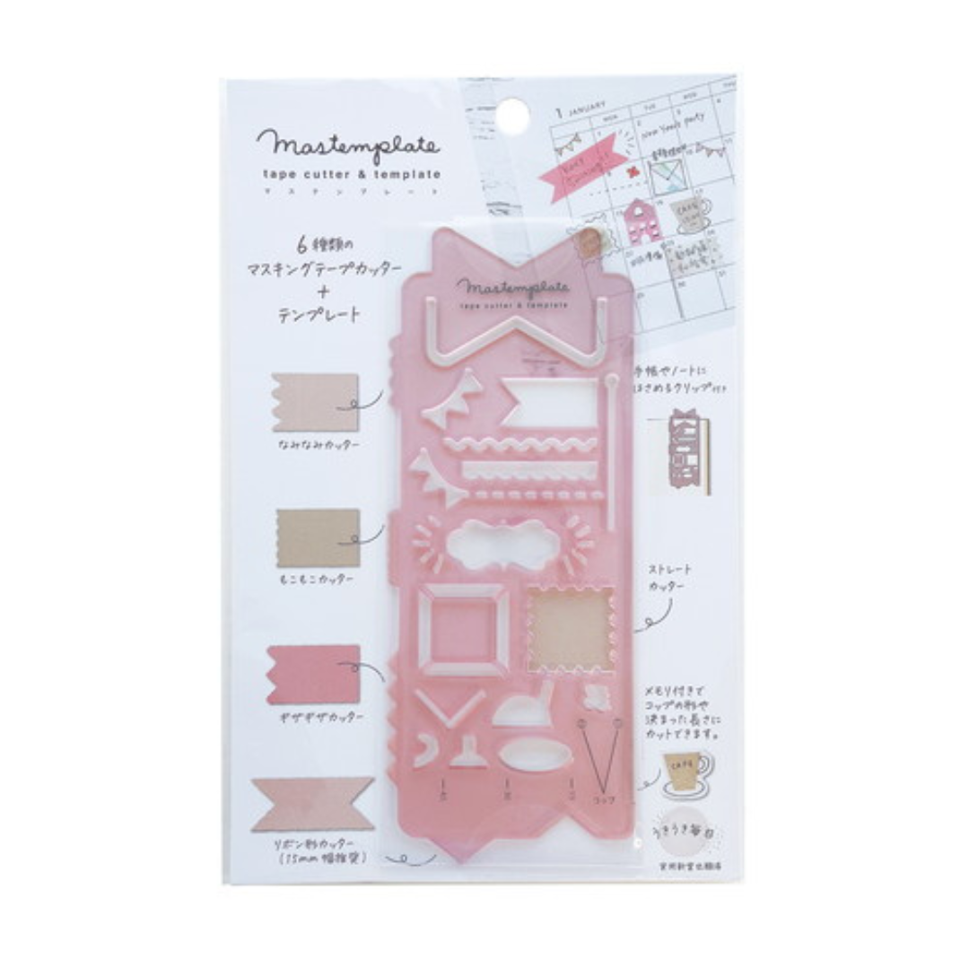 Kutsuwa Mastemplate Washi Tape Cutter and Stencil