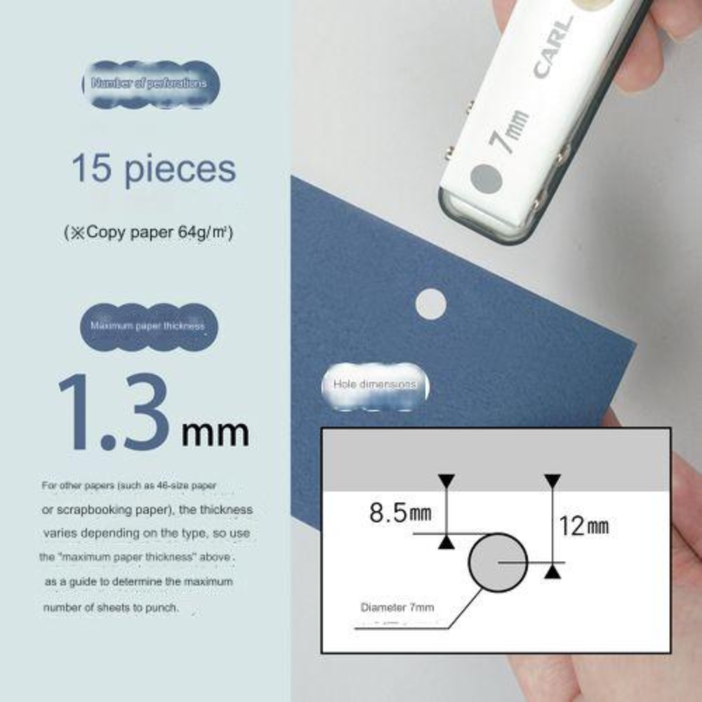 CARL Hole Punch 1-Hole Punch - 7 mm