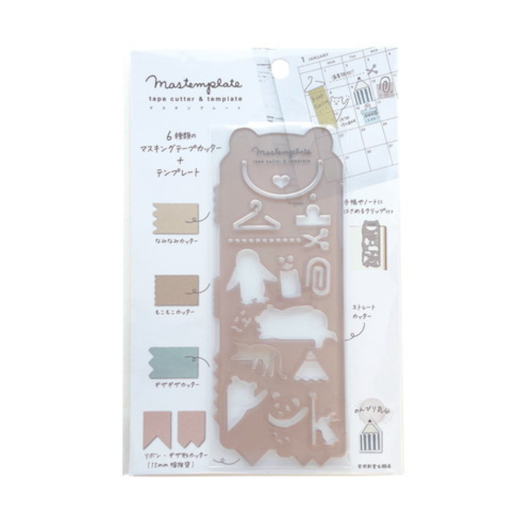 Kutsuwa Mastemplate Washi Tape Cutter and Stencil