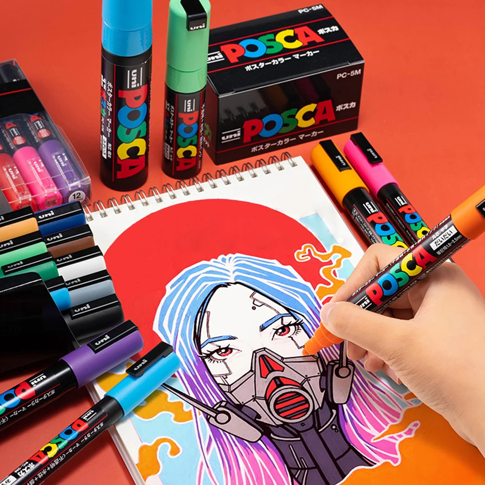 Uni Posca Paint Marker PC-3M - Fine Point - 8 Color Set