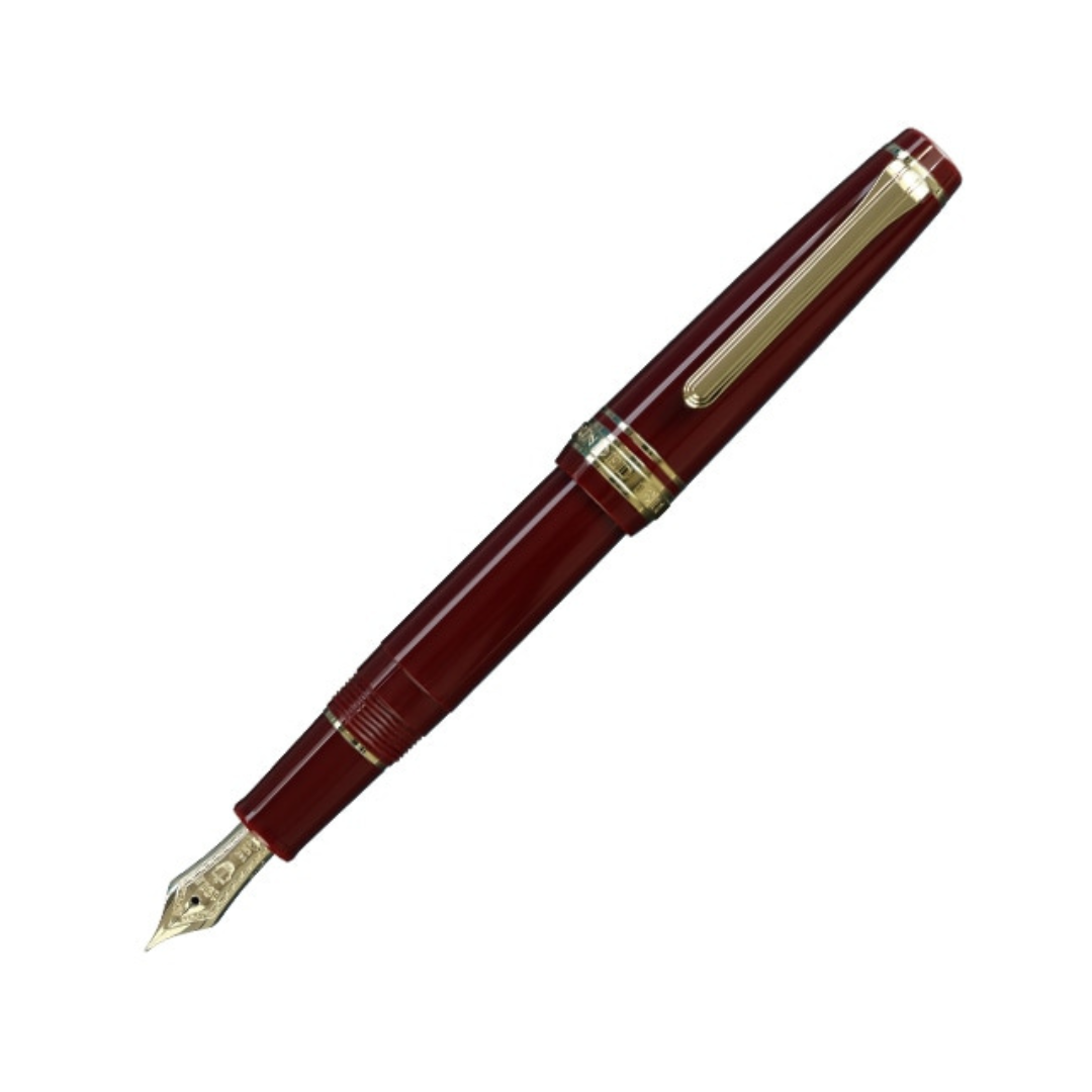 Sailor Pro Gear Slim Mini Fountain Pen - Maroon with Gold Trim - 14k