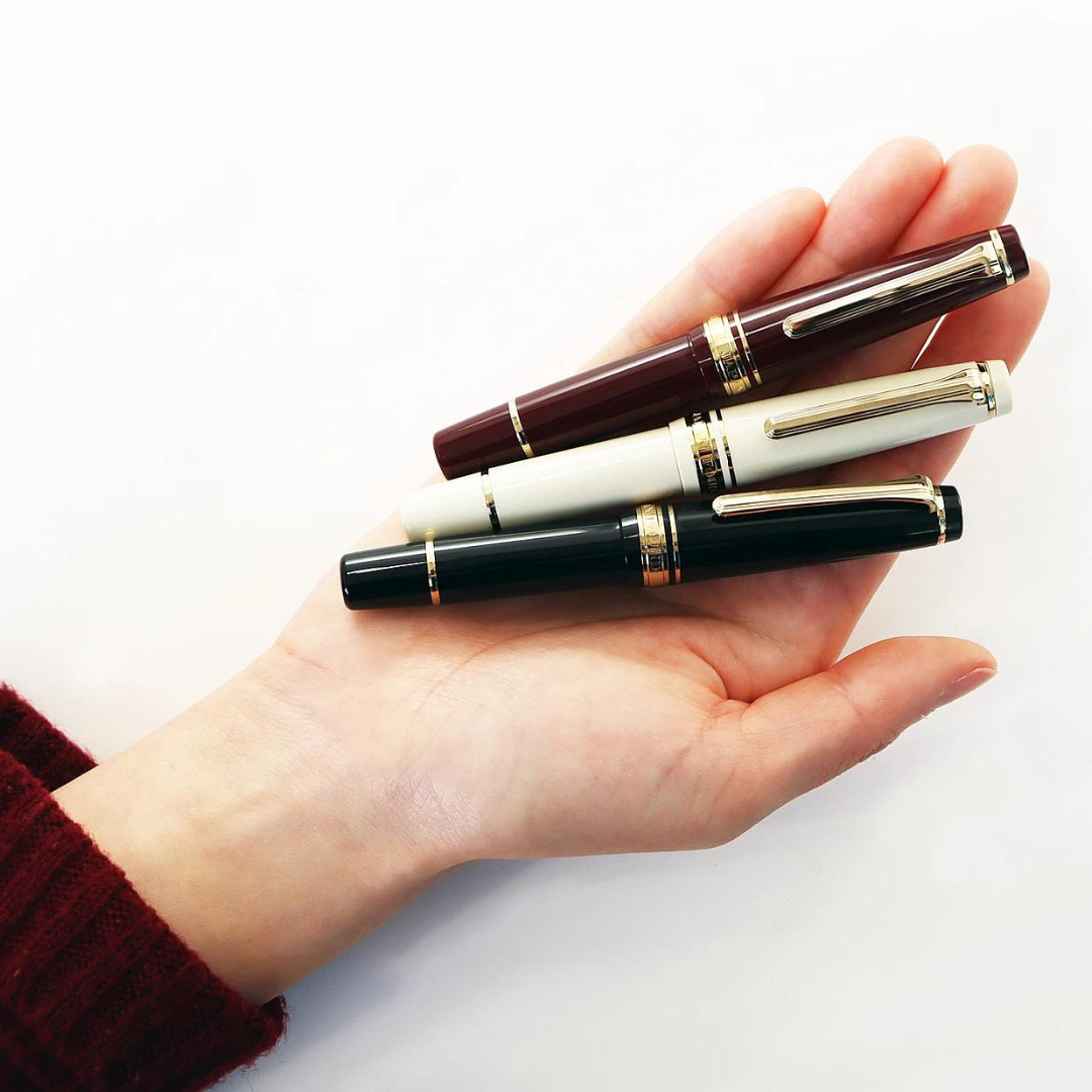 Sailor Pro Gear Slim Mini Fountain Pen - Maroon with Gold Trim - 14k