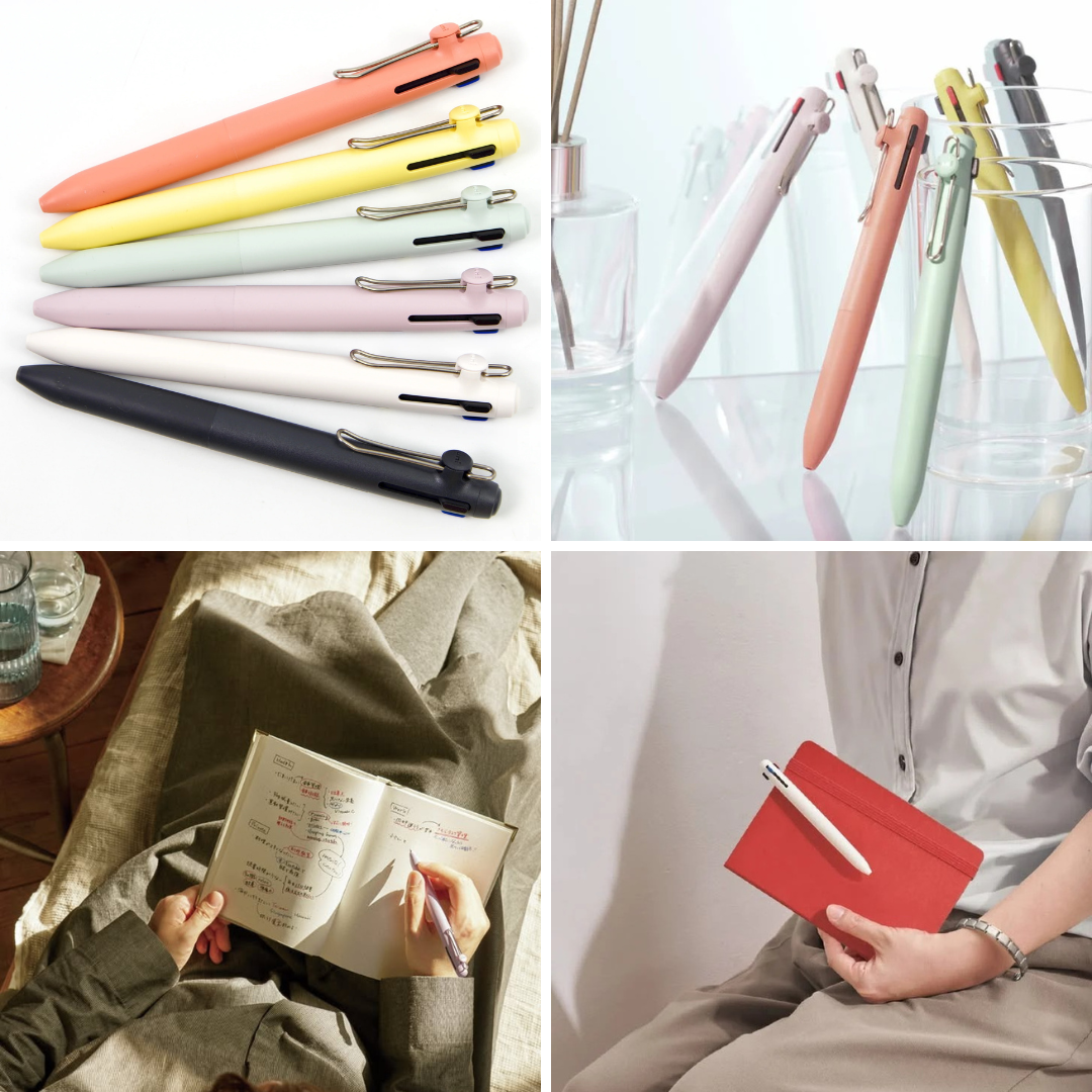Uniball Zento Standard Model 3 Color Ballpoint Pen - 0.38 mm