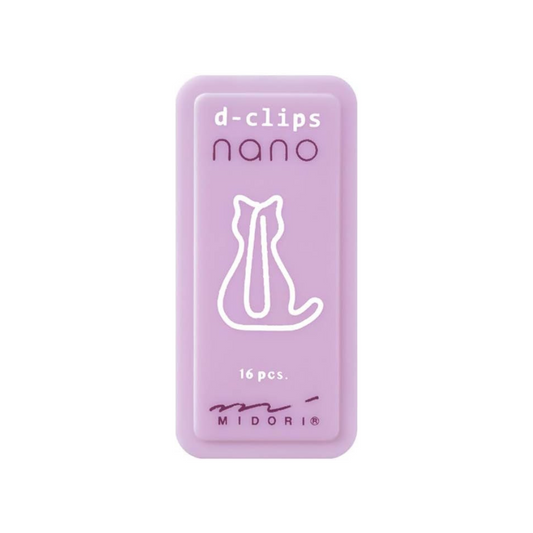 Midori D-Clips Nano Clips - Cat - Box of 16