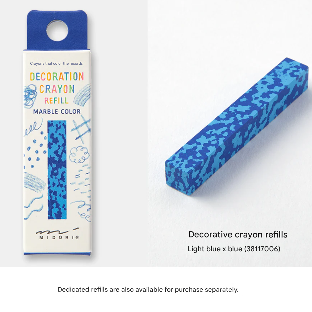 Midori Decoration Crayon Light-Blue x Blue