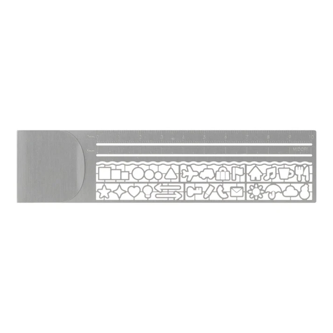 Midori Clip Ruler - Silver A