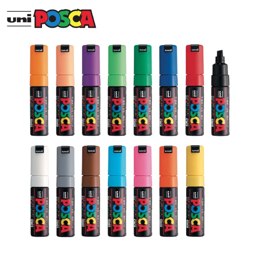 Uni Posca Paint Marker PC-8K - Chisel Tip - Single – Bumbo Stationeries