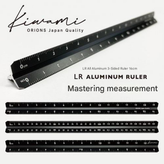 Kyoei Kiwami LR Aluminum 3-Sided Ruler 16cm
