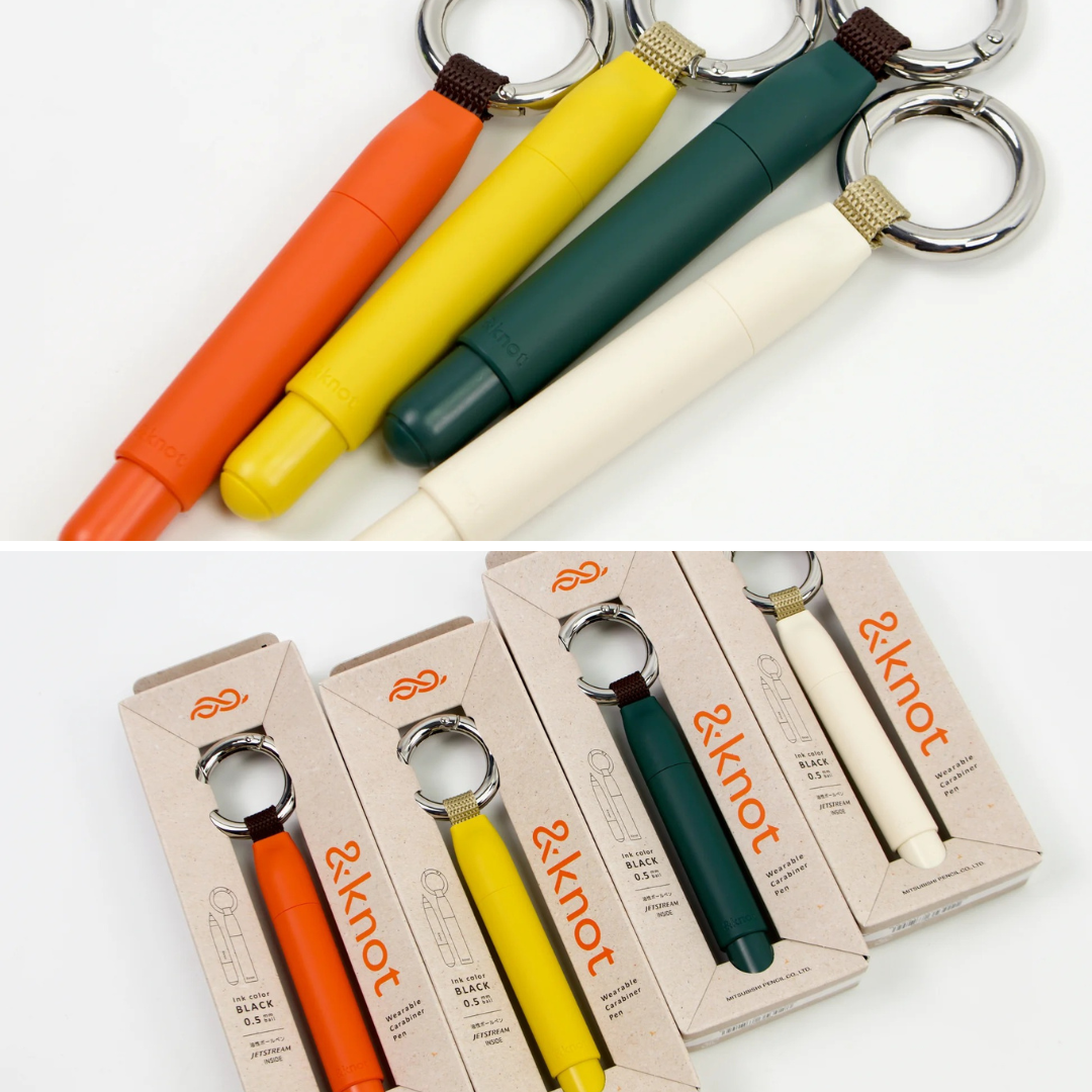 Uni &knot Jetstream Inside Ballpoint Pen with Carabiner - 0.5 mm
