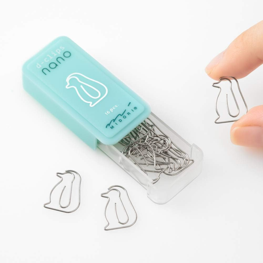 Midori D-Clips Nano Clips - Penguin - Box of 16