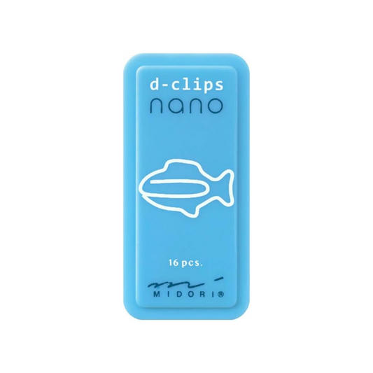 Midori D-Clips Nano Clips - Fish - Box of 16