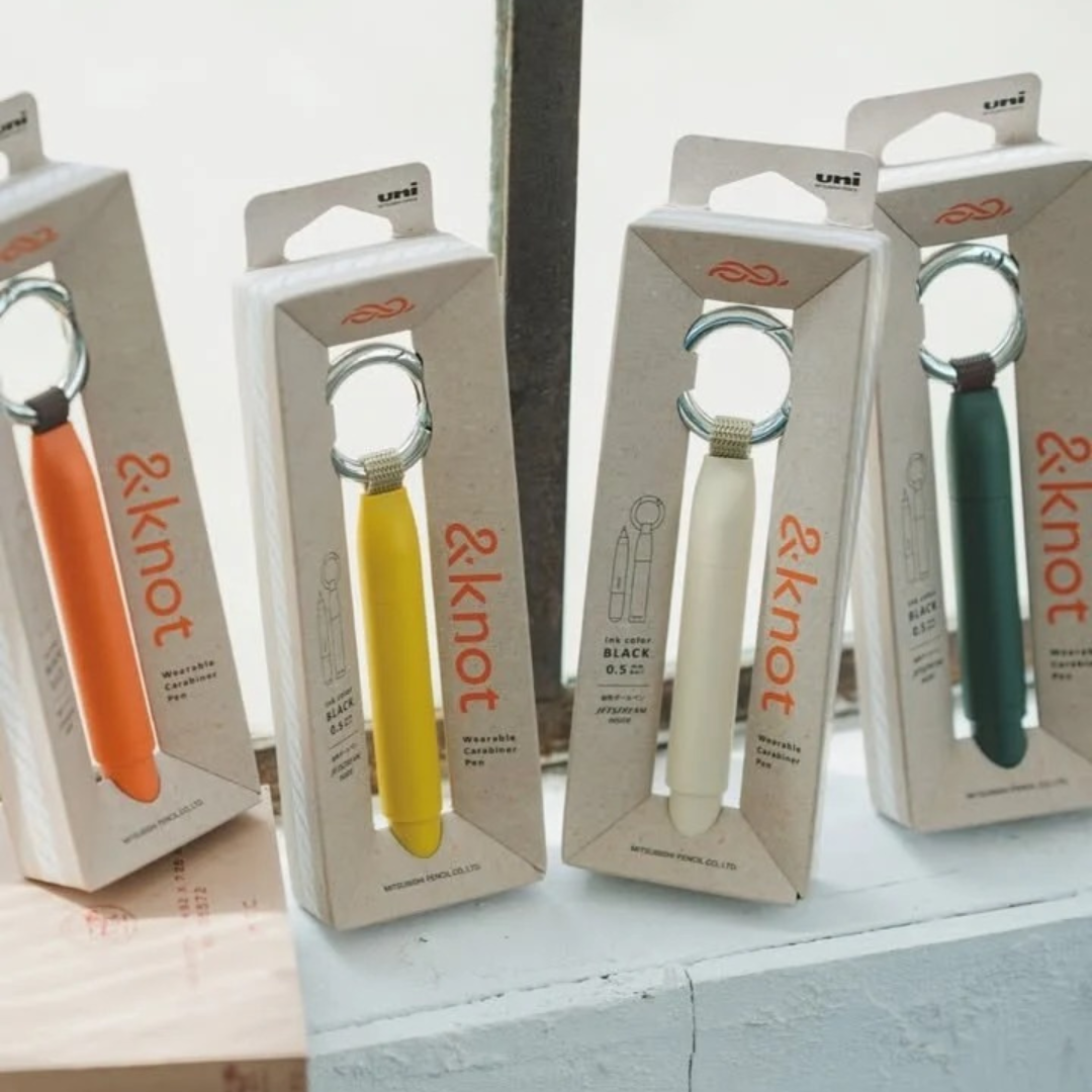 Uni &knot Jetstream Inside Ballpoint Pen with Carabiner - 0.5 mm