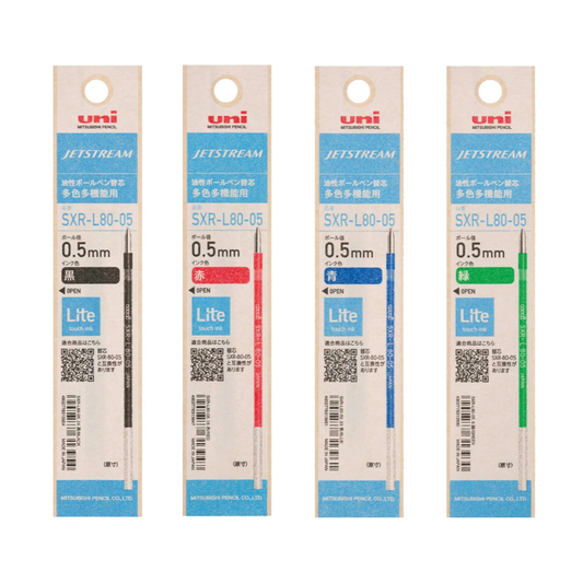 Uni Jetstream Lite Touch Ink Ballpoint Multi Pen Refill - 0.5 mm