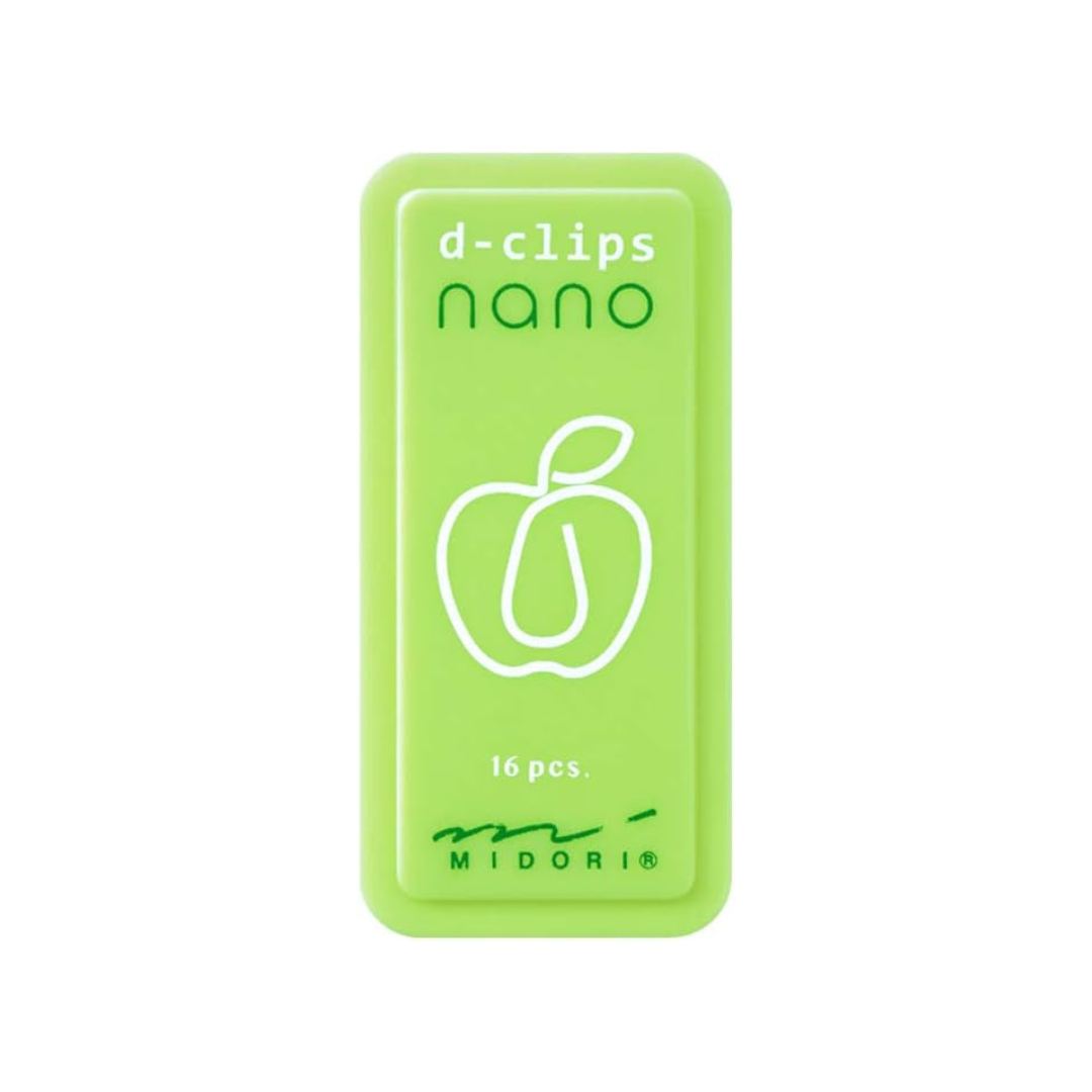 Midori D-Clips Nano Clips - Apple - Box of 16