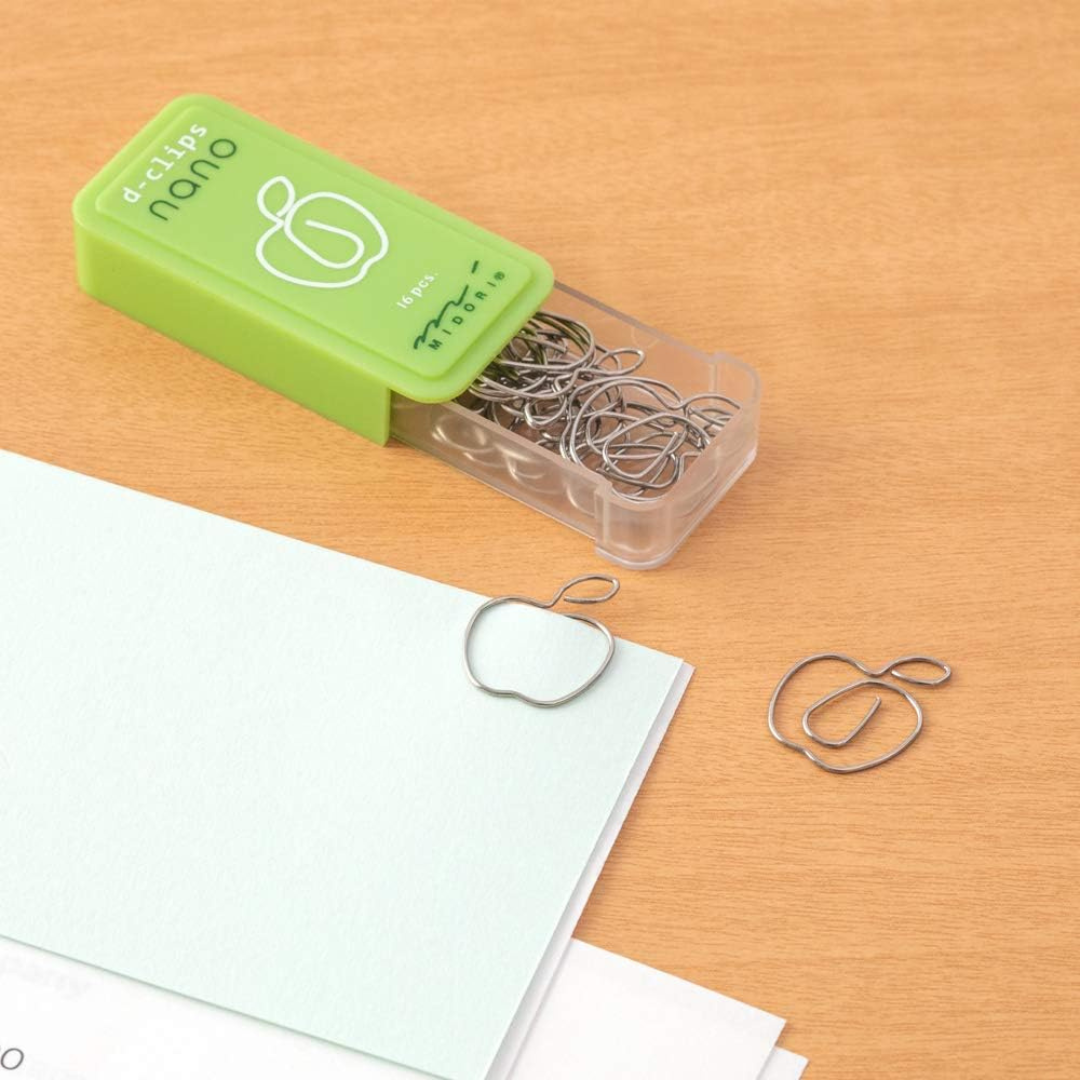 Midori D-Clips Nano Clips - Apple - Box of 16