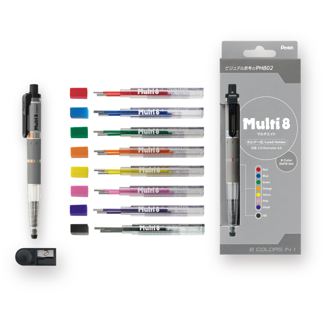 Pentel Multi 8 Set XPH802ST - 2.0 mm