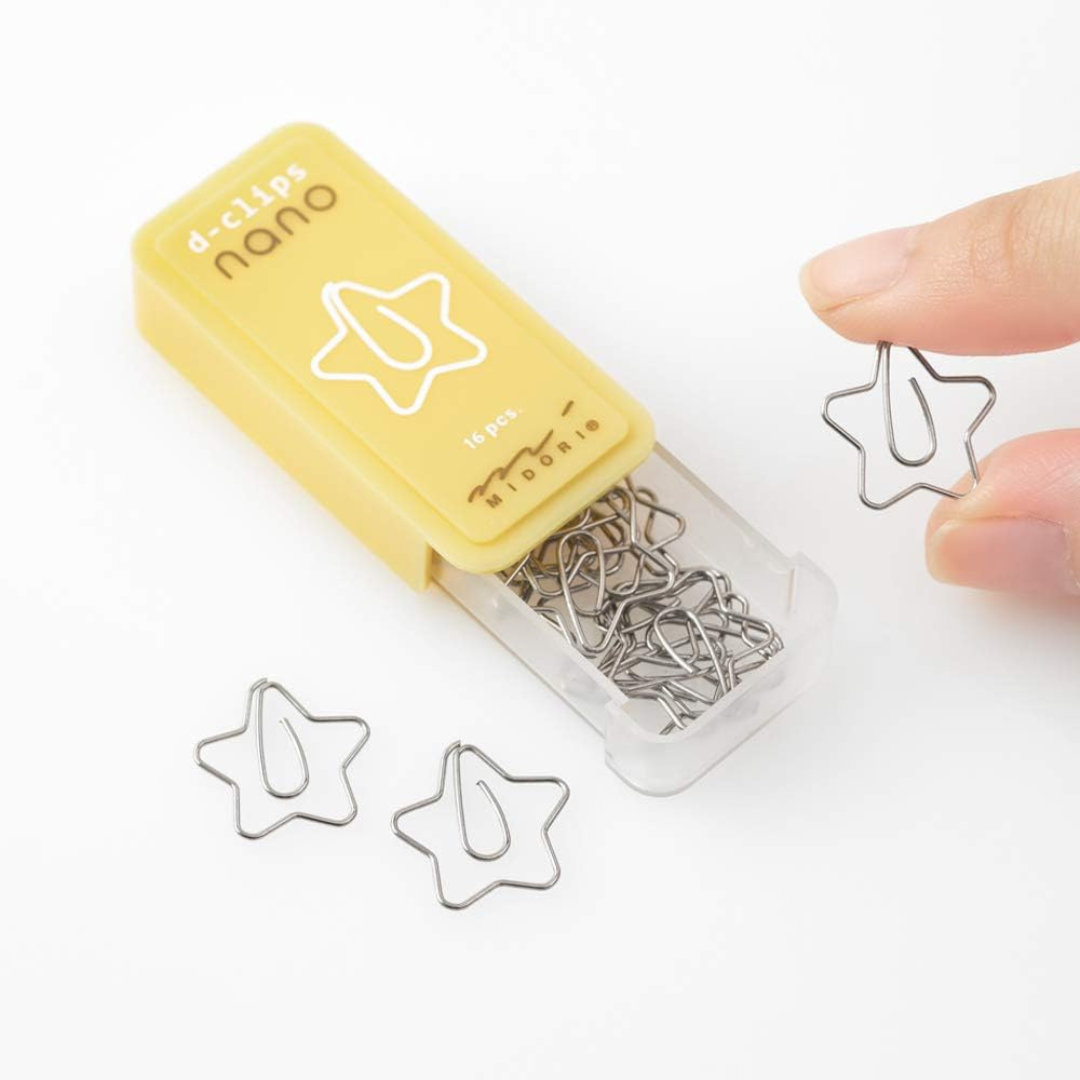 Midori D-Clips Nano Clips - Star - Box of 16