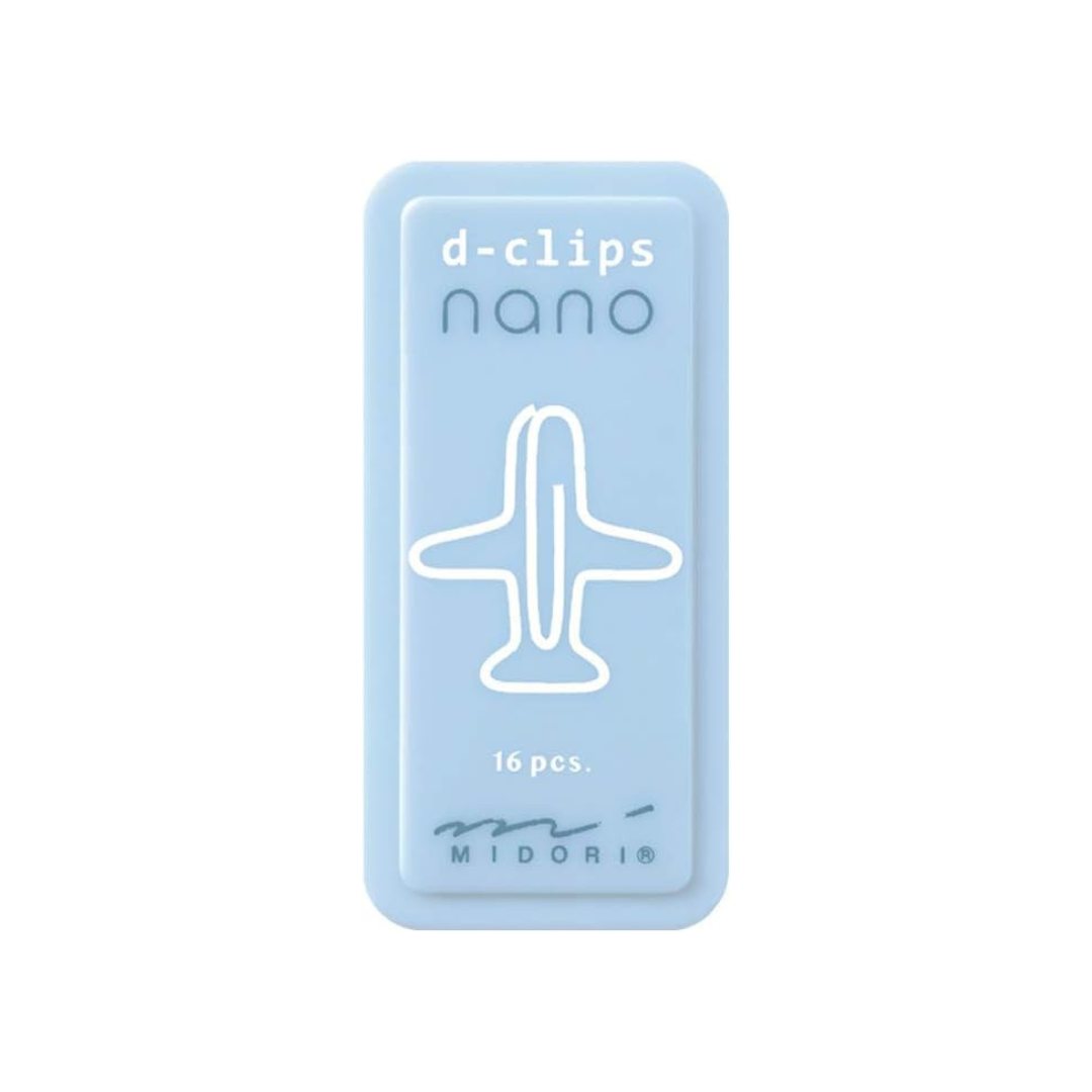 Midori D-Clips Nano Clips - Aeroplane - Box of 16