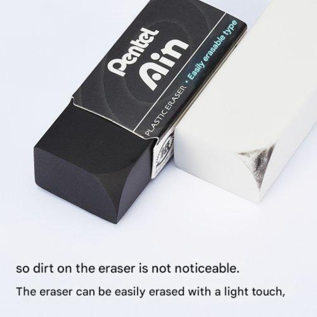 Pentel Ain Eraser Small Black XZEAH065 5 Pack