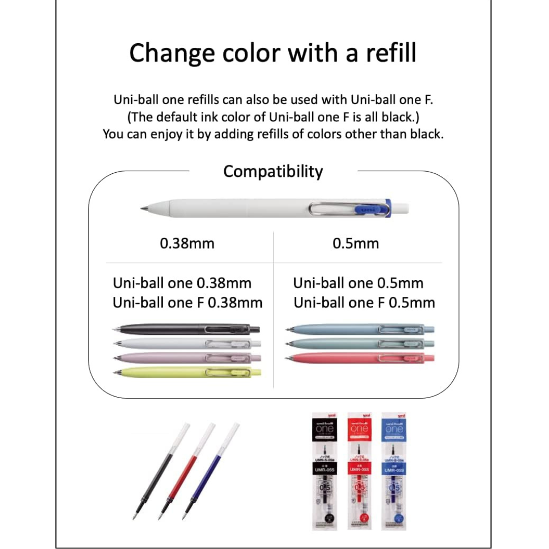 Uni-ball One Gel Pen - Fika Colors - 0.38 mm