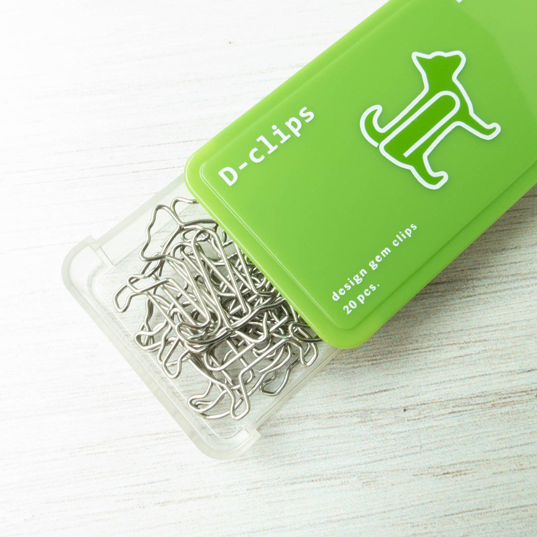 Midori D-Clips Paper Clips - Dog - Box of 20